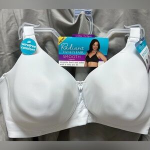 Vanity Fair Women's Bra Radiant Smoothing Wirefree Size 42DDD White Style 71381